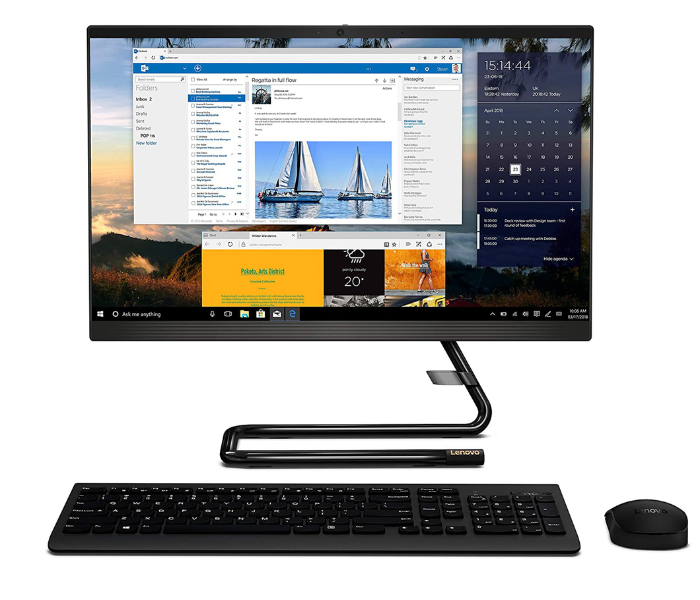 Lenovo F0FW005HAX IdeaCentre AIO 3 27ITL6 27 Inch FHD Intel Core i7 1165G7 Processor 16GB RAM 512GB SSD 2GB NVIDIA GeForce MX450 Graphics Windows 10 All In One PC - Black - Zoom Image 1
