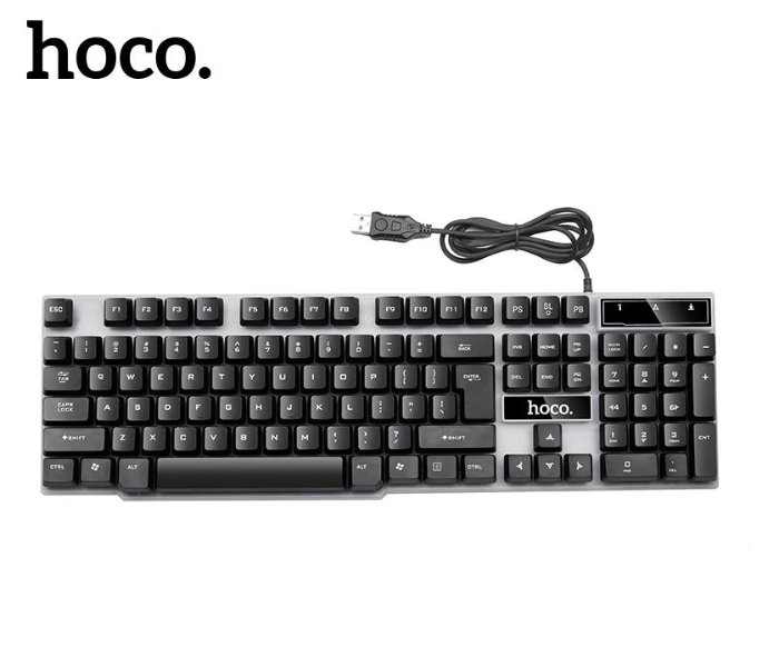 Hoco GM11 Terrific Glowing Gaming Keyboard And Mouse Combo -Black - Zoom Image 2