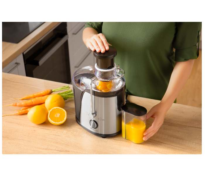 Sencor SJE741SS 400W 2Speed Juicer with Triple Engine Protection -Black and Silver - Zoom Image 9