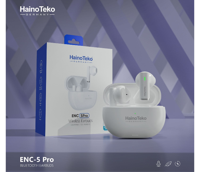 Haino Teko ENC 5Pro wireless earbuds - White - Zoom Image 2