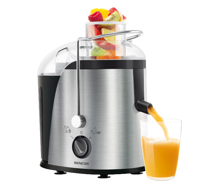 Sencor SJE741SS 400W 2Speed Juicer with Triple Engine Protection -Black and Silver - Zoom Image 1