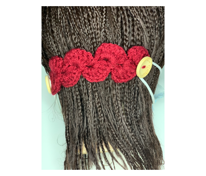 Crochet CFMC-1 Handmade Face Mask Connector - Red - Zoom Image 1