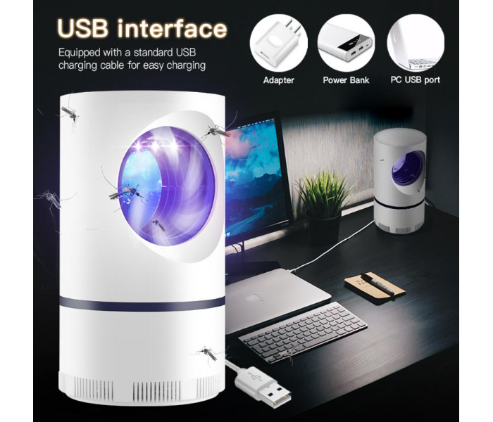 Ultraviolet Mosquito Killer Lamp with USB Night Light and LED Insect Trap - White - Zoom Image 5