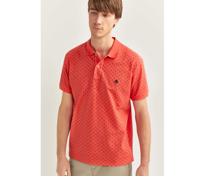 Springfield 143772065 Medium Basic Slim Fit Polo Shirt for Men - Orange - Zoom Image 1