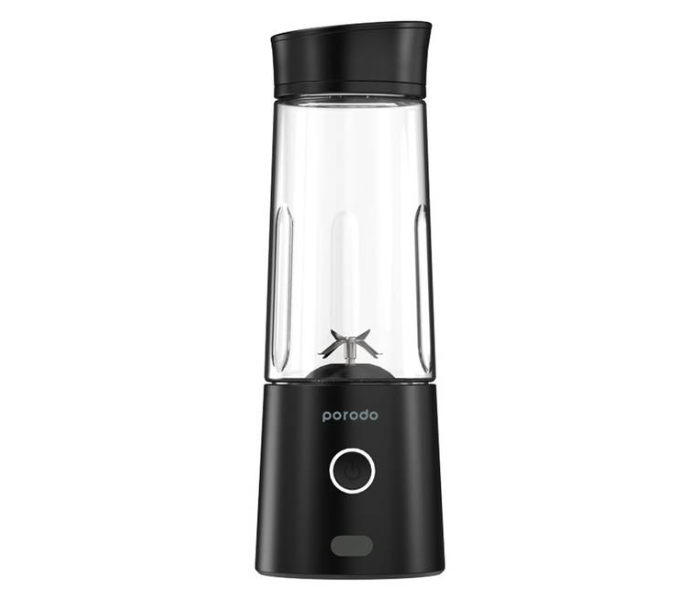 Porodo PD-PJW6B-BK 126Watts 6 Stainless Steel Blade Portable Electric USB Rechargeable Juice Blender - Black - Zoom Image 2