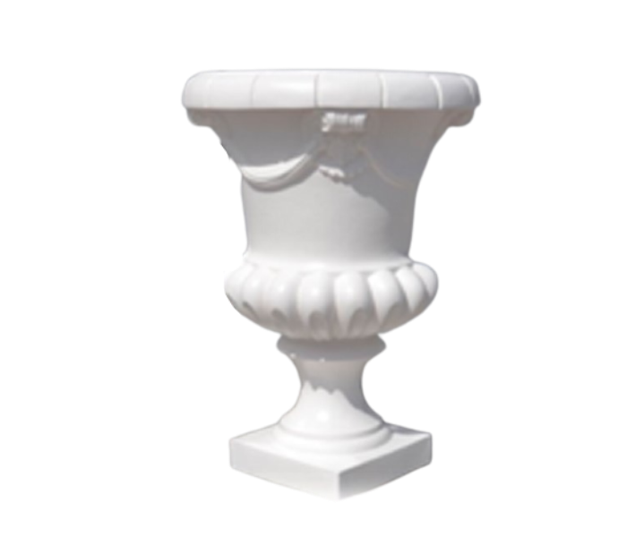 Grace GQ-505/B 560x710mm Exotic Royal Design Garden GRP Planters for Interior and Exterior - White - Zoom Image