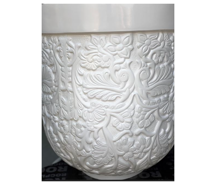 Grace GQ-108/A 540x660mm Exotic Royal Design Garden GRP Planters for Interior and Exterior - White - Zoom Image 3