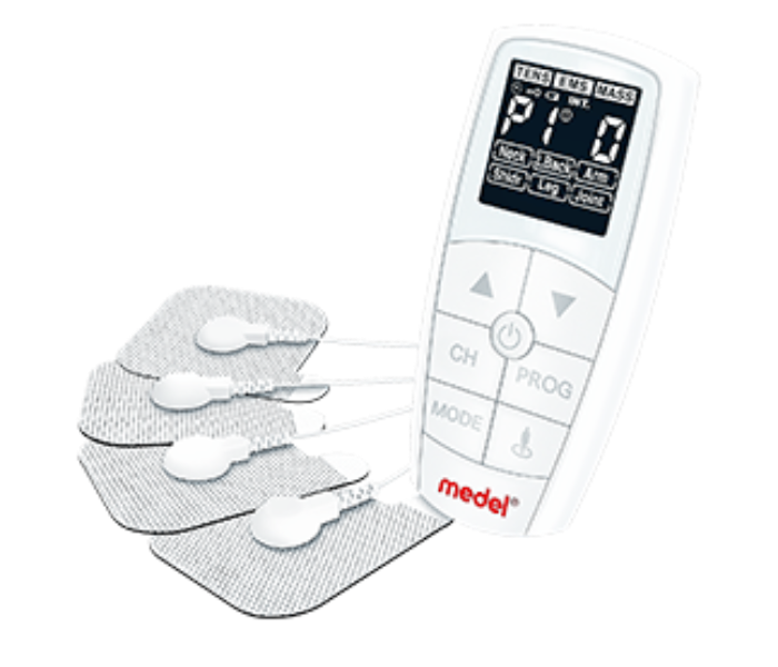 Medel 95233 Myo-Tens 2 Channels Portable Electronic Stimulator for Muscle Stimulation - White - Zoom Image 2