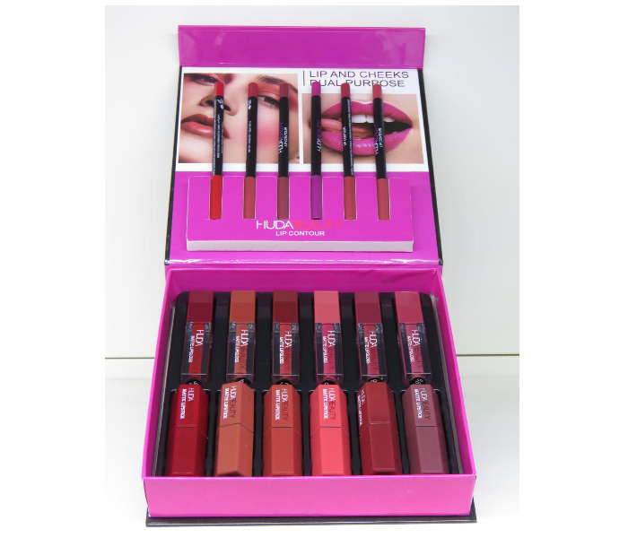 Huda Beauty 18 Pieces Lip and Cheek Dual Purpose Matte Lip Set - Zoom Image 2