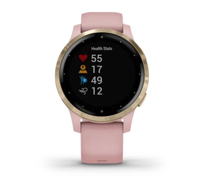 Garmin 010-02172-24 Vívoactive 4S GPS Smartwatch with Light Gold Harware - Dusty Rose - Zoom Image 2