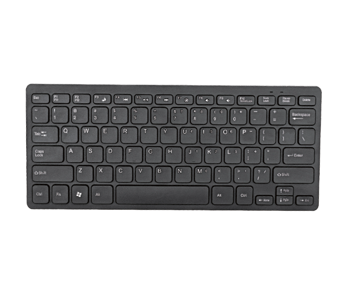 Trands TR-KB523 Durable Ultra Slim Splash Proof Mini Wireless Keyboard - Black - Zoom Image