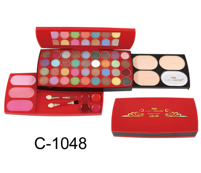 KMES C-1048 Beauty Cosmetics Makeup Kit for Women - Red - Zoom Image