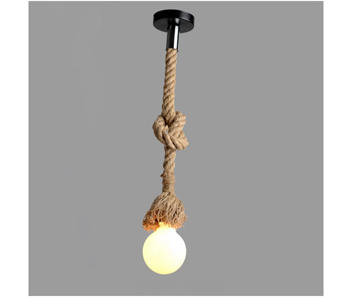 100cm Single Head Hemp Rope Hanging Pendant Ceiling Light Lamp for Dining halls and Restaurants - Zoom Image 2