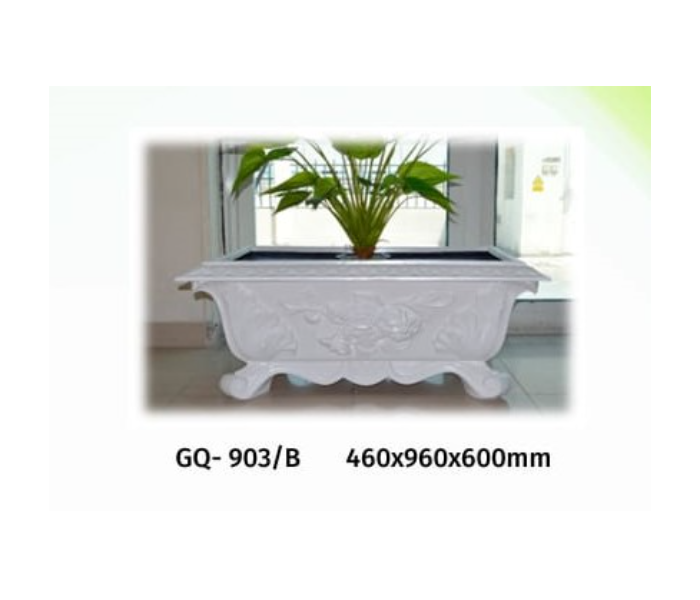 Grace GQ-903/B 460x960x600mm Exotic Royal Design Garden GRP Planters for Interior and Exterior - White - Zoom Image