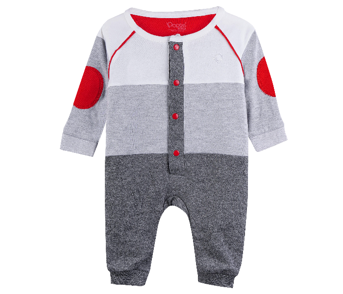 Popees Sleepy Comfortable Full Sleeve 3 Years Baby Onesie - Grey - Zoom Image 1