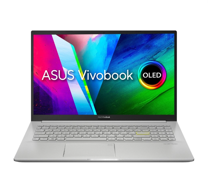 Asus K513EQ-OLED107T 15.6 Inch FHD OLED Intel Core i7 1165G7 Processor 16GB RAM 1TB SSD 2GB NVIDIA GeForce MX350 Graphics Windows 10 Home -Silver - Zoom Image 1