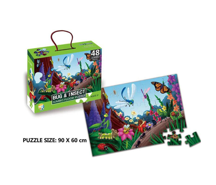 Bug And Insect 48 Piece  Jumbo Floor Activity Puzzle For Kids - Zoom Image