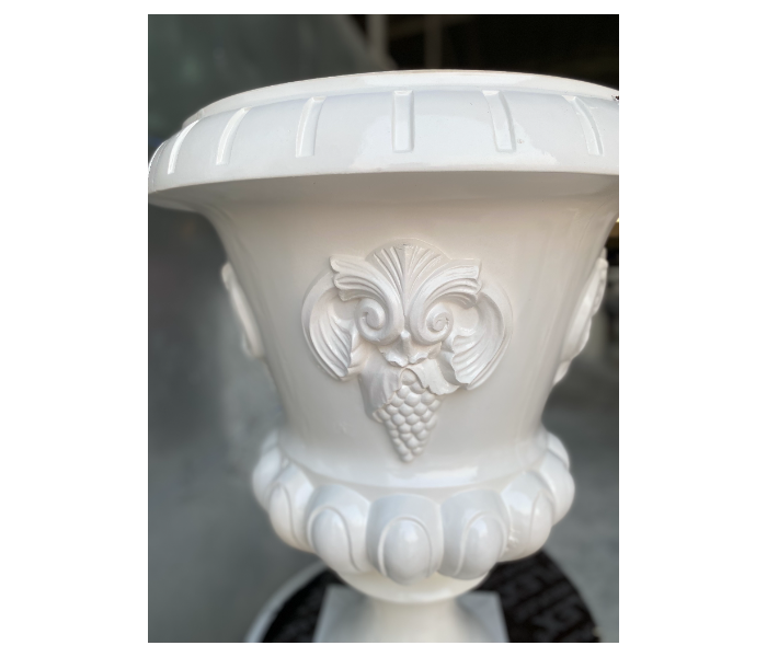 Grace GQ-505/F 560x710mm Exotic Royal Design Garden GRP Planters for Interior and Exterior - White - Zoom Image 3