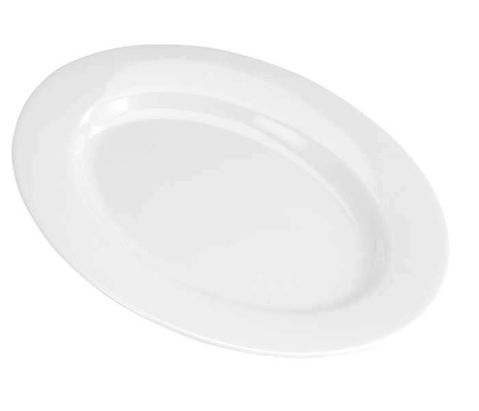 Delcasa DC2328 12 Inch Melamine Oval Tray - White - Zoom Image 4