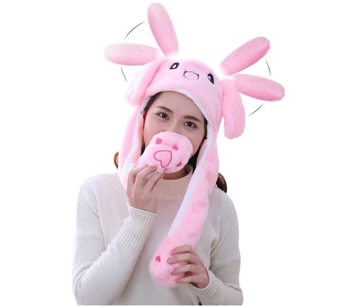 Funny Jumping Plush Bunny Pop Up Ear Hat for Kids and Women  - Zoom Image 2