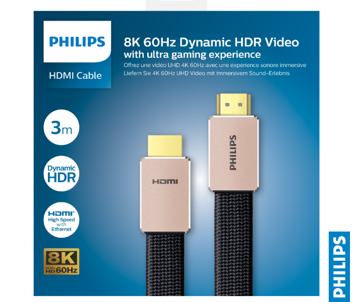 Philips SWV9030-10 High Speed 8K 60Hz HDMI 2.1 Cable -Black - Zoom Image 6