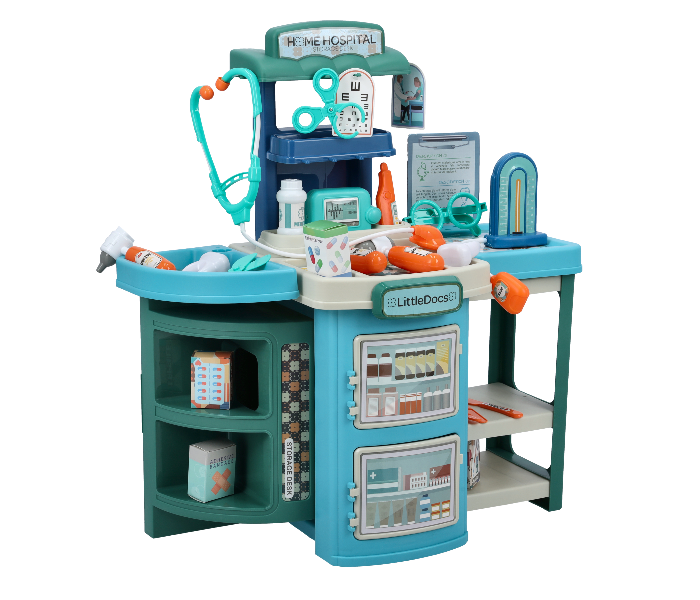 Merriboy MBKS2606 39 Pieces Vanyeh 2 in 1 Portable Doctor Home Hospital Playset for Kid - Blue - Zoom Image 5