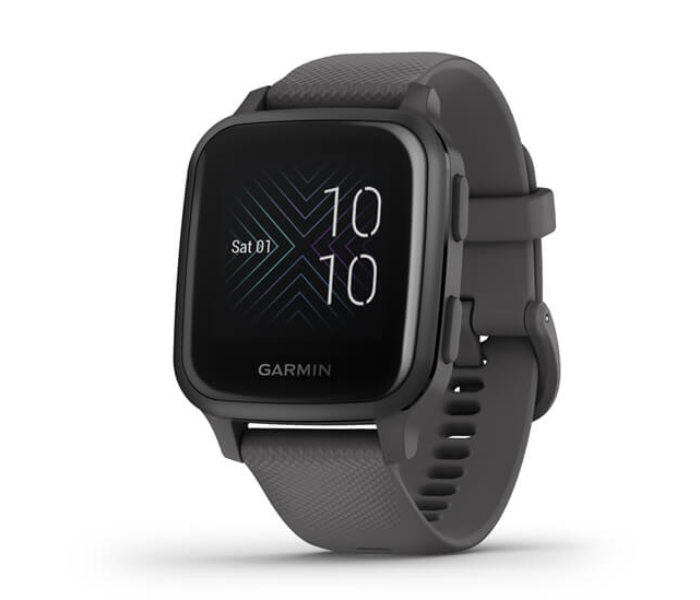 Garmin 010-02427-10 Venu Sq GPS Smartwatch with Slate Aluminium Bezel Case and Silicone Band - Shadow Grey - Zoom Image 1