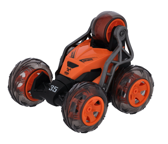 Merriboy MBRC1993 MKB 5 Wheel Stunt Toy Car with Remote Control - Orange and Black - Zoom Image 4