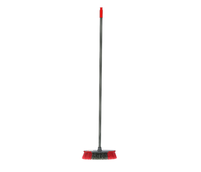 Delcasa DC1612 Indoor and Outdoor Sweeping Detachable Handle Broom - Red & Grey - Zoom Image 1