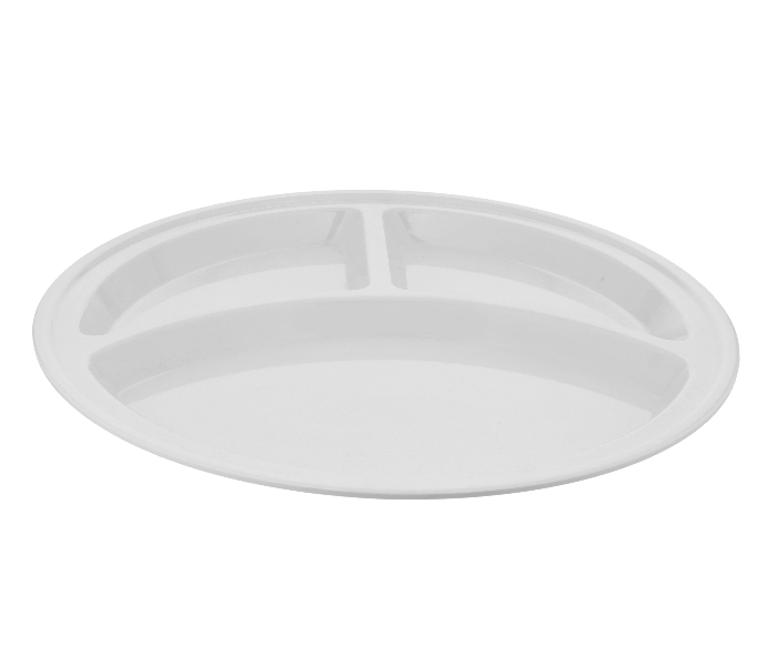 Delcasa DC2331 12.5 Inch Melamine Round Mess Tray - White - Zoom Image 3