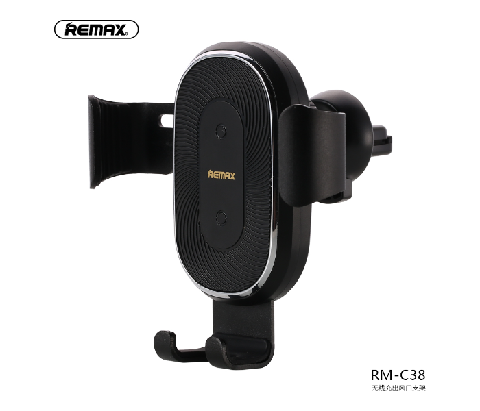 Remax RM-C38 Wireless Charger And Car Vent Mount Holder -Black - Zoom Image 6