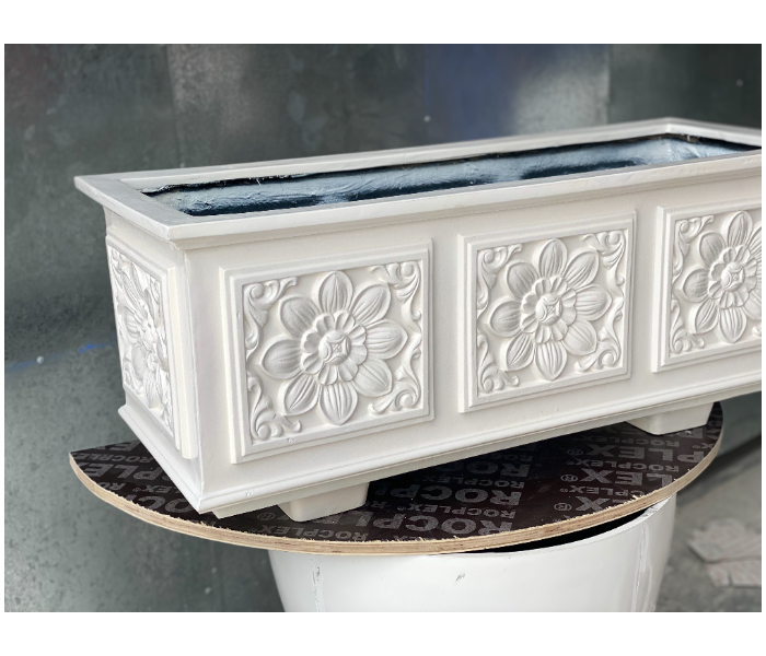 Grace GQ-901/B 960x380x400 mm Exotic Royal Design Garden GRP Planters for Interior and Exterior - White - Zoom Image 5