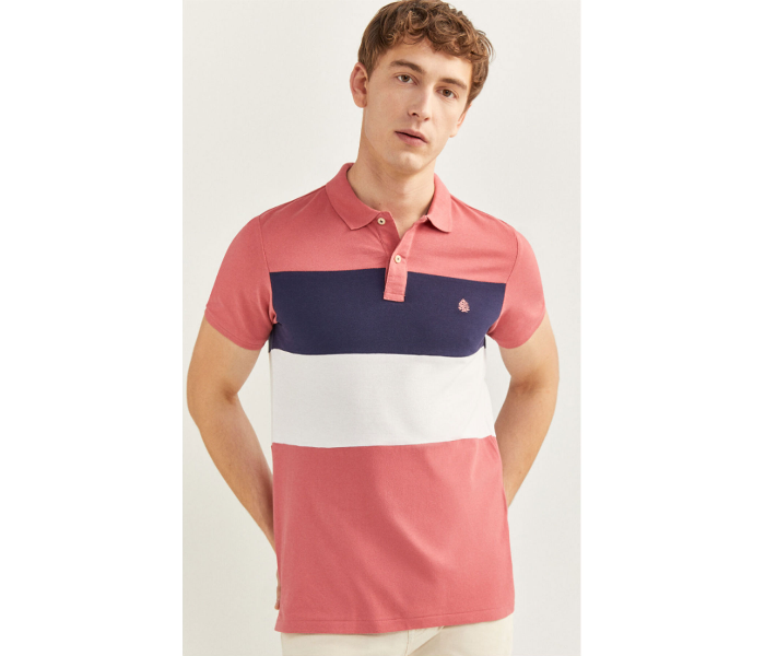 Springfield 143779871 Small Basic Slim Fit Polo Shirt for Men - Pink - Zoom Image 1