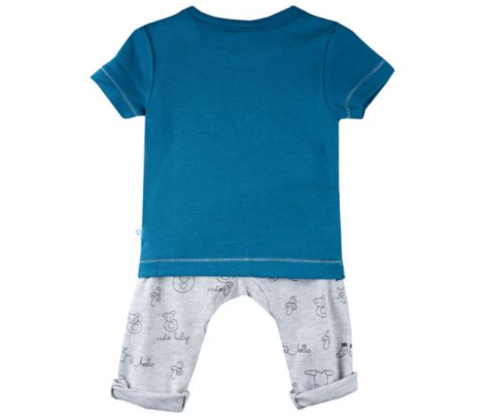 Popees Qubee Comfortable Tshirt with Shorts for 3 Years Babies - Blue - Zoom Image 2