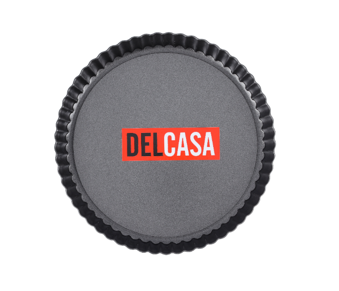 Delcasa DC2037 20x2.5CM Non-Stick Pie Cake Pan With Loose Base -Grey - Zoom Image 1