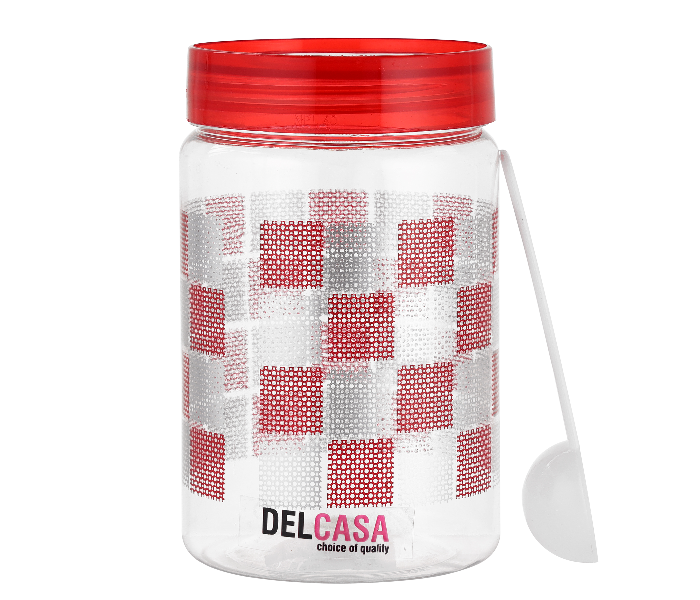 Delcasa DC2181 800ml Lightweight Plastic Canister - Red - Zoom Image 1