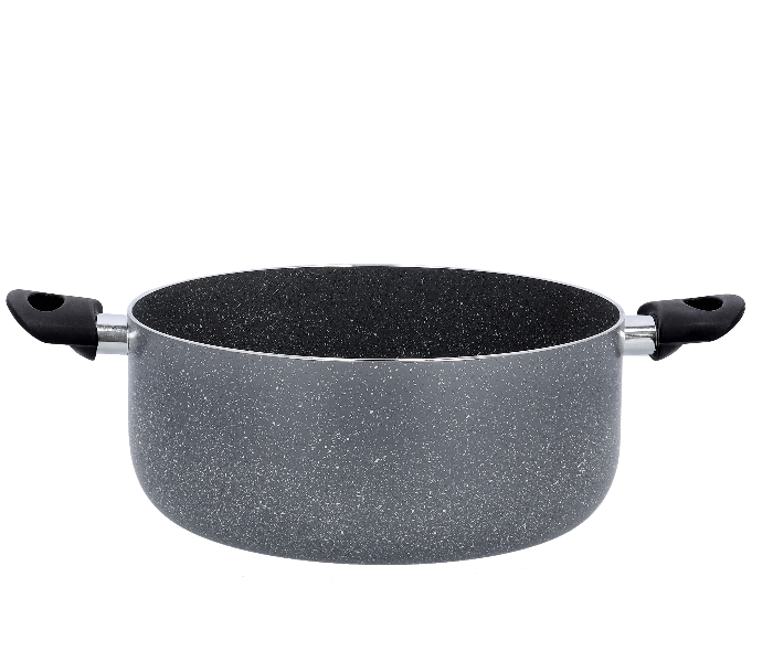 Delcasa DC1901 26 cm Granite Coated Casserole with Glass Lid -Grey - Zoom Image 3