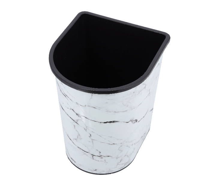 Delcasa DC1972 13Liter Lightweight Plastic Dustbin -Black and White - Zoom Image 2