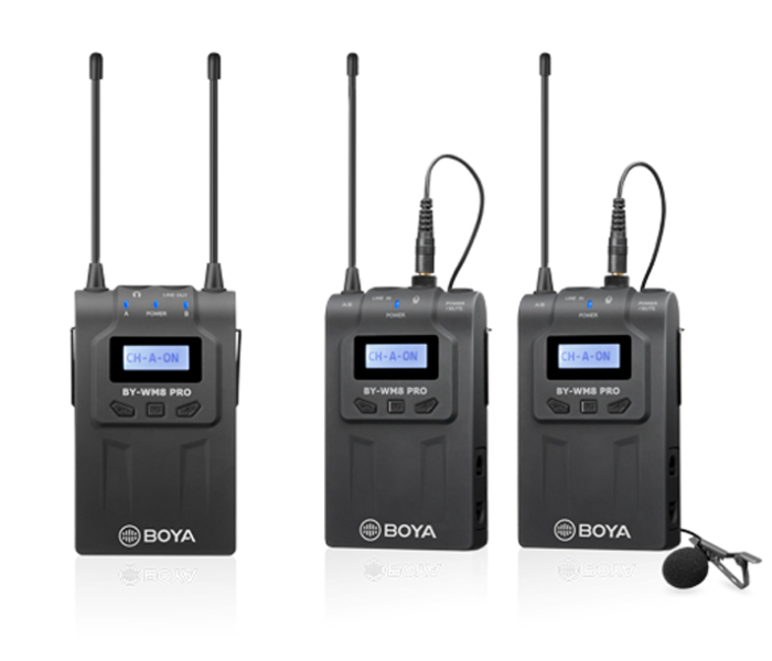 Boya BY-WM8 Pro-K2 UHF Dual-Channel Wireless Lavalier System - Black - Zoom Image 2