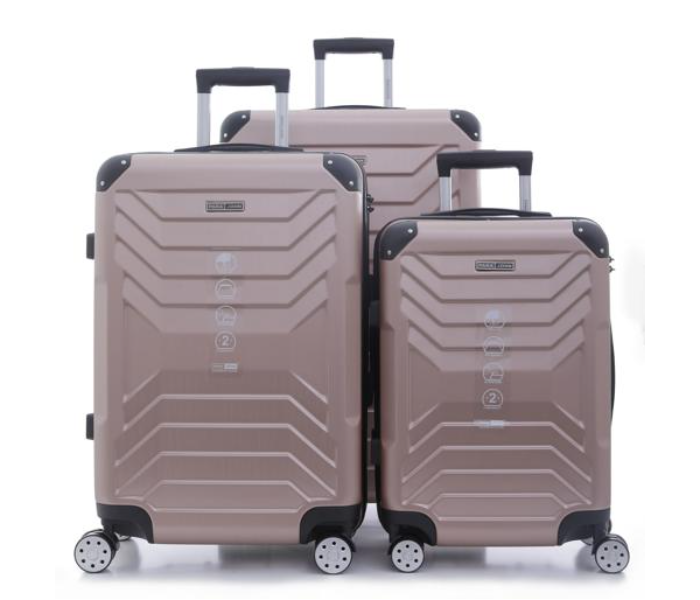 Para John PJTR3096 Set of 3 Travel Luggage Trolley Bag with 360 Durable Hard Shell and 4 Spinner Wheels - Grey - Zoom Image 1