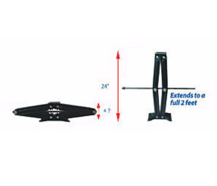 Offal HM-803 1 Ton Emergency Scissors Manual Transmission Jack Repair Tool Kit - Black - Zoom Image 2