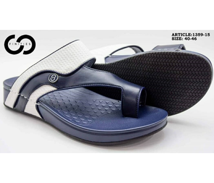 Finities 1359-15 41 EU Comfortable Stylish Casual Sandal For Men -Navy - Zoom Image