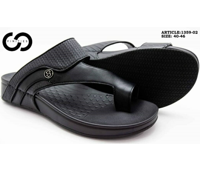 Finities 1359-02 41 EU Comfortable Stylish Casual Sandal For Men -Black - Zoom Image