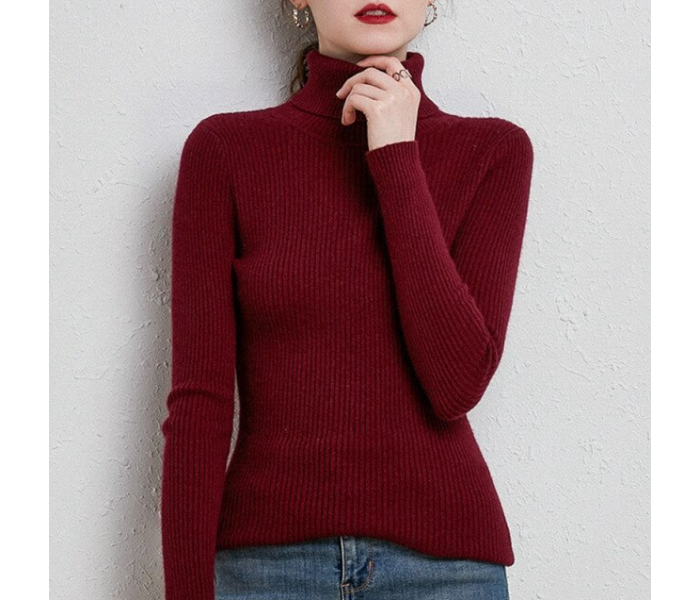 6611 Autumn Turtle Neck Cashmere Winter Pullover Sweaters For Women Assorted - Zoom Image 2