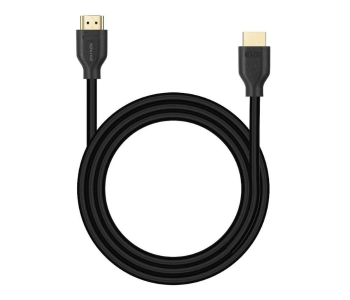 Porodo PD-2101H2-BK 2 Meter High Speed 8K HDMI to HDMI Cable Compatible for Micro USB Port to Micro HDMI Port - Black - Zoom Image 2