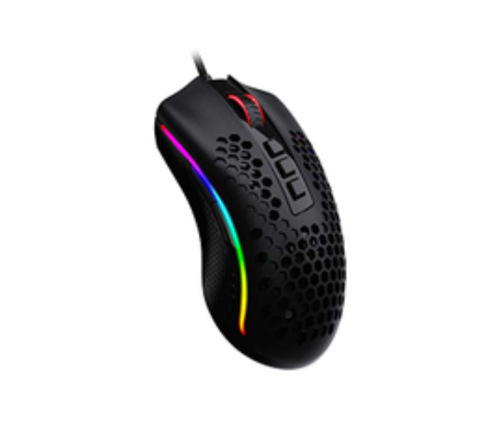 Redragon M808 85g Ultralight Honeycomb Shell 12400 DPI Optical Sensor RGB Gaming Mouse - Black - Zoom Image 2