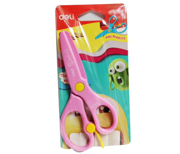 Deli D60402 130mm 1-10 Inch Plastic Scissors for Children - Pink - Zoom Image 1