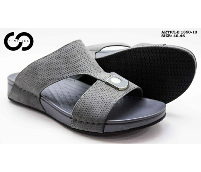 Finities 1350-13 45 EU Comfortable Flat Sandal For Men - Grey - Zoom Image