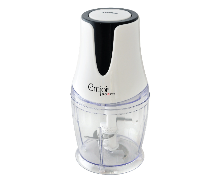 Emjoi UEFC-40B2 400 W 700ml Stainless Steel Double Blades Chopper -Black and White - Zoom Image 1