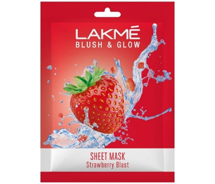 Lakme Blush and Glow Strawberry Blast Sheet Mask  - Zoom Image 2